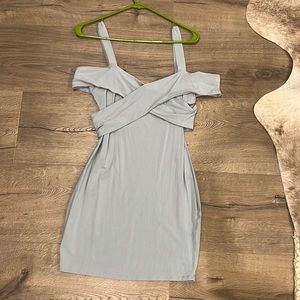 Powder blue mini dress